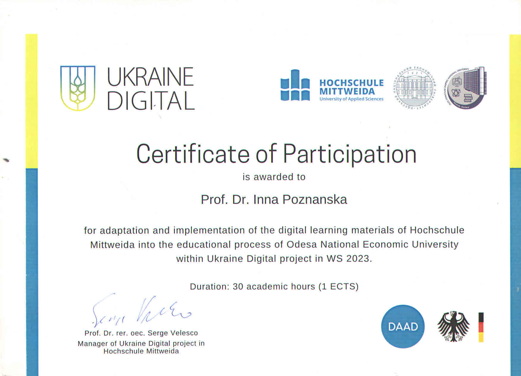 Сетифікат Міттвайда Познанська